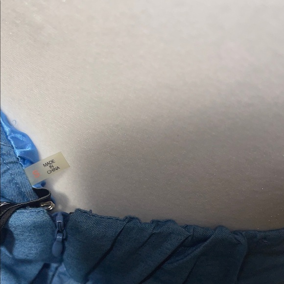 San Joy Blue High-Waist High Low Skirt - Picture 7 of 10